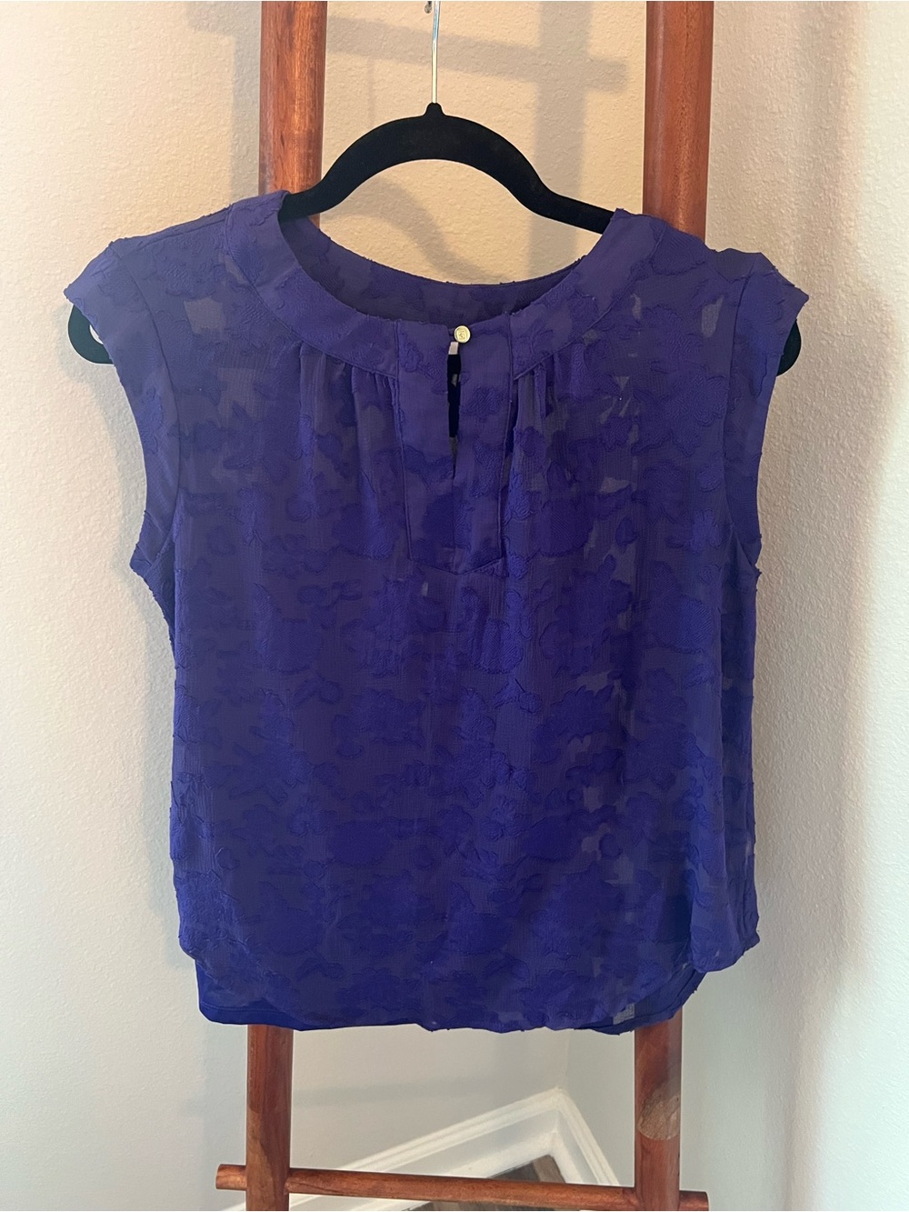 Liz Claiborne Purple Sleeveless Lace-Effect Camisole